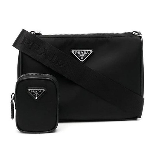 PRADA RE NYLON Re-Nylon and Saffiano leather mini pouch (2ZT022,  2ZT022-2DMH-F0002)