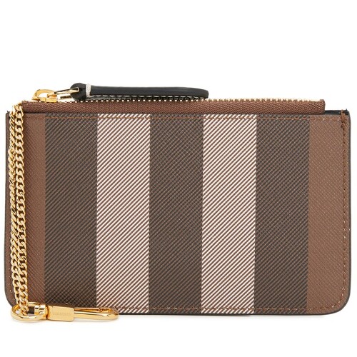 Burberry 8055268 VINTAGE CHECK AND LEATHER FOLDING Card holder Beige