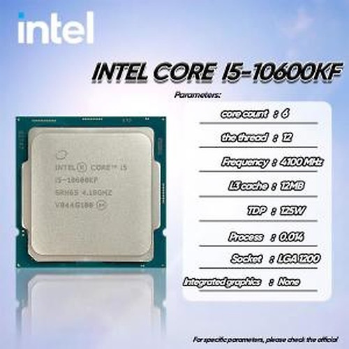 Intel Core i5-10600 3.3GHz Socket-1200 OEM Desktop CPU SRH37