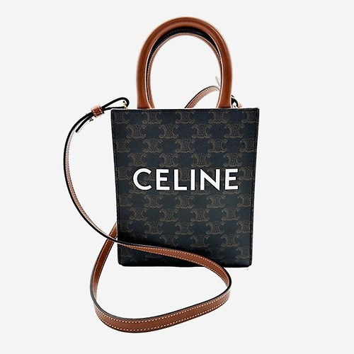 CELINE Triomphe Canvas MINI BESACE TRIOMPHE in Triomphe canvas and calfskin  (10K502EWU.04LU)